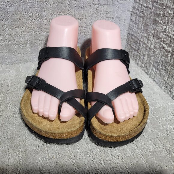 Birkenstock Mayari Unisex Size EU 37 US L6 M4 R Black Birko-Flor Slide Sandals. - Picture 2 of 11
